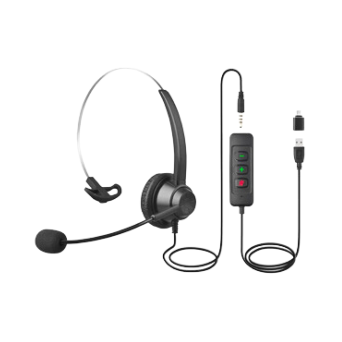 Auriculares Call Center Con Conexión Mm Usb Tipo C
