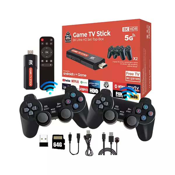 Game Tv Stick Q9 8k Hdr 5g Android Tv + Game