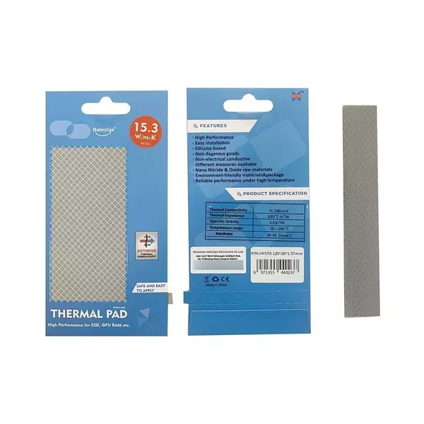 Thermal Pad Termico 15 W/Mk 120x20 X 1,5mm Alto Rendimiento