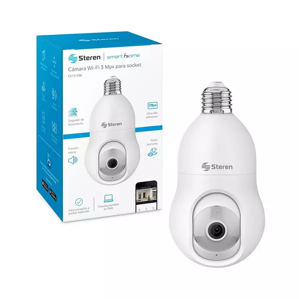 Cámara De Seguridad Wi-Fi 3 Mpx Robotizada Para Socket