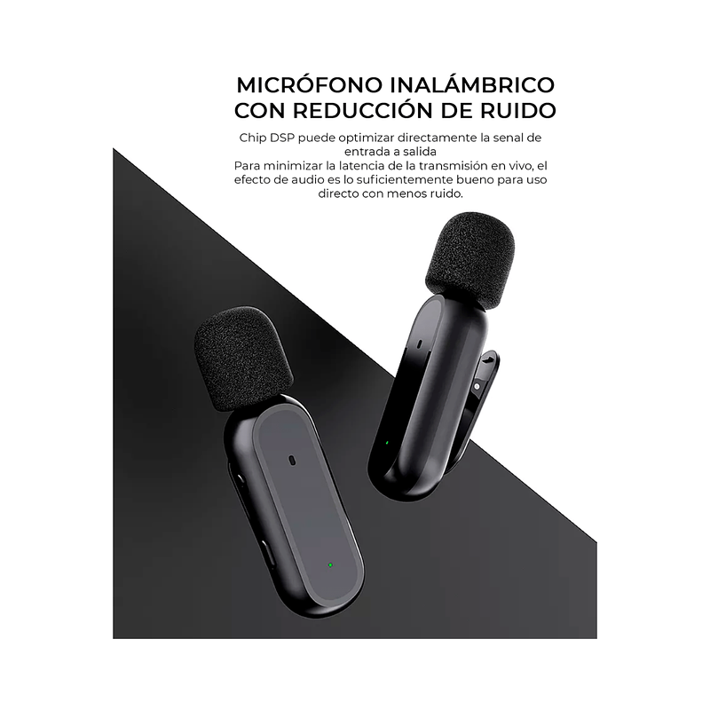 Microfono Inalambrico para Celular Android iPhone Tipo-C Lightning K8 