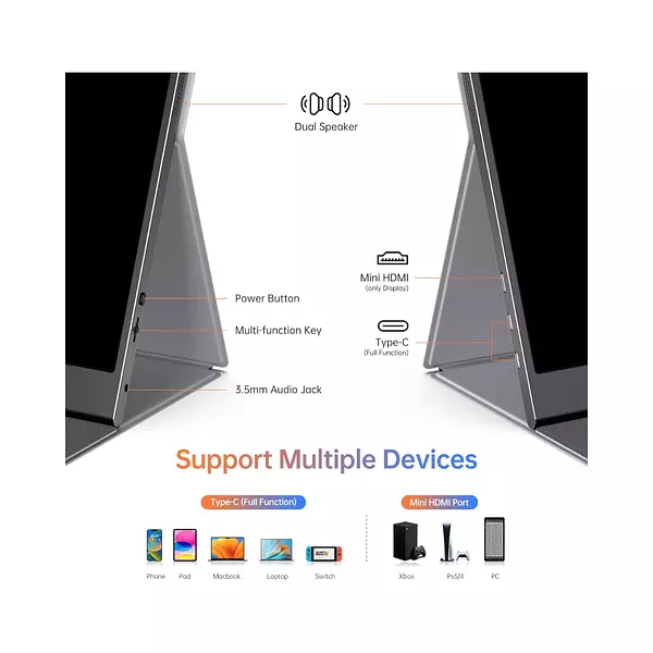 Monitor Portable De 15.6" Fhd 1080 Hd Forhelp