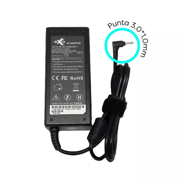 Cargador Para Portátil Acer 19v 2,37a Punta 3.0*1.0 Exa