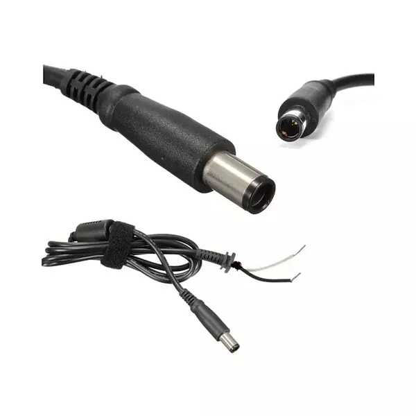 Punta Dc Cable Para Cargador Hp Punta Aguja 7,4 * 5,0 - 1,5 Metros 2 Lineas