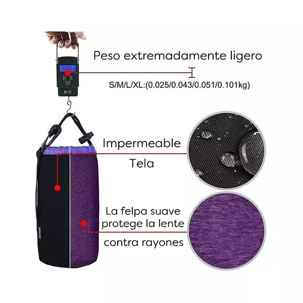 Funda Portable Para Lentes Fotográfico