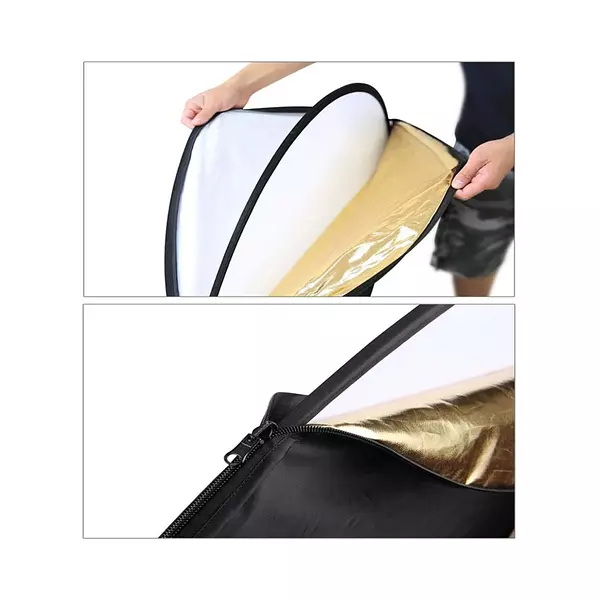 Flex Reflector Luz Flash 5 En 1 80cm Video Fotografia