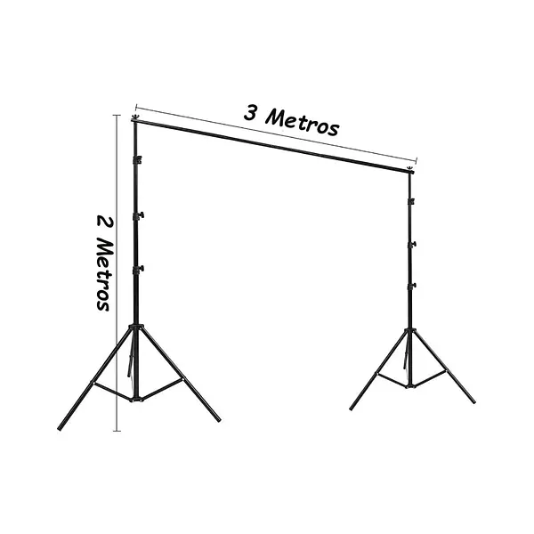 Soporte De Telon + Fondo Estudio Verde Tela 2x3 Metros