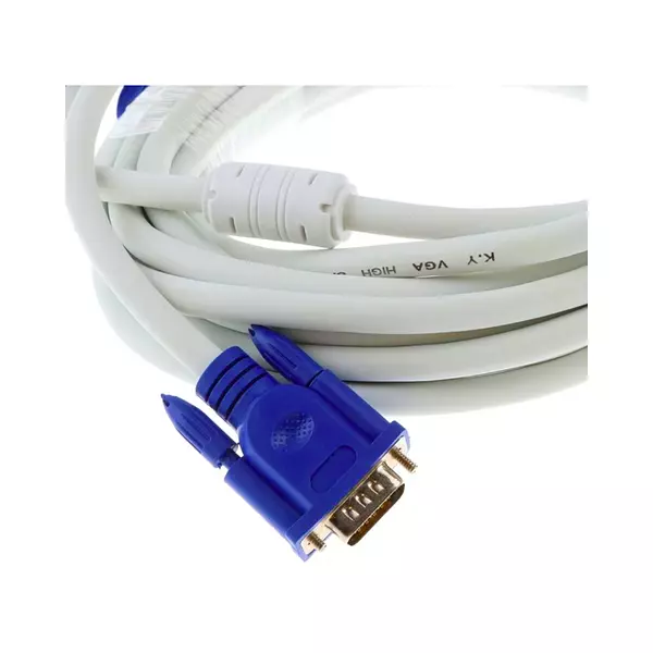 Cable Vga Blanco De 1,5 Metros 3+4