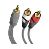 Cable De Audio Plug 3.5 Mm A 2 Rca En Color Gris