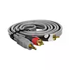 Cable De Audio Plug 3.5 Mm A 2 Rca En Color Gris