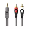 Cable De Audio Plug 3.5 Mm A 2 Rca En Color Gris