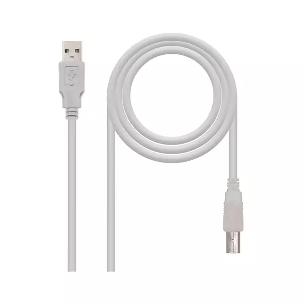 Cable De Datos Usb 2.0 Gris Impresora U Otros Equipos