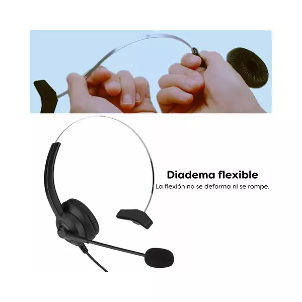 Auriculares Mono De Tráfico Tipo Callcenter 3.5 Mm