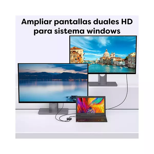 Convertidor Tipo C A Hdmi Dual 4k Doble Monitor