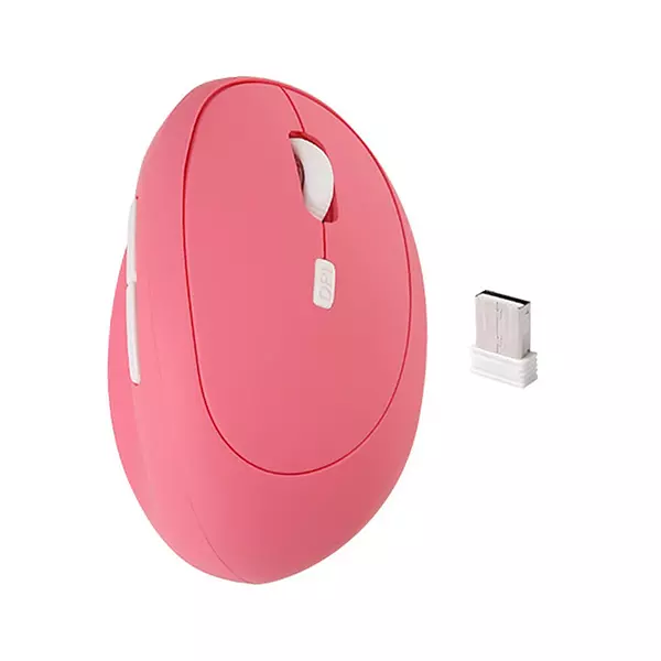 Mouse Inalámbrico Vertical Jys-03 Rosado