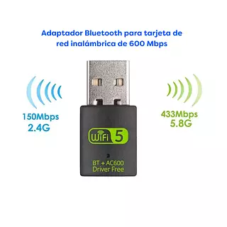 Adaptador 2 En 1 Bluetooth + Wifi Usb