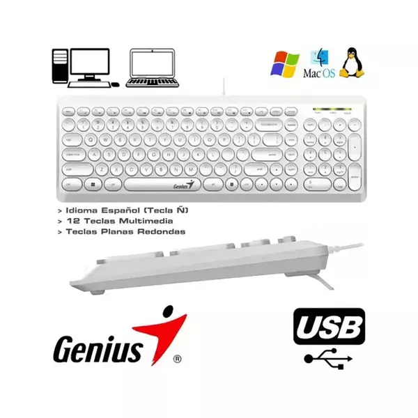 Teclado Usb Blanco Q200