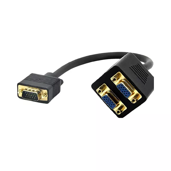 Cable Convertidor 1 Vga Macho A 2 Vga Hembra