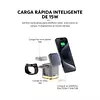 Cargador Inalámbrico Magnetico De Celular Con Lampara 3 En 1