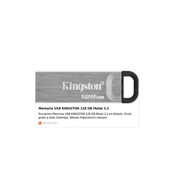 Memoria Usb Kingston 128 Gb Metal 3.2