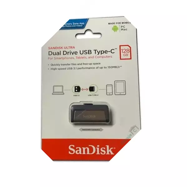 Memoria Usb Sandisk Ultra 64gb Dual Drive Usb 3.1 Tipo-C