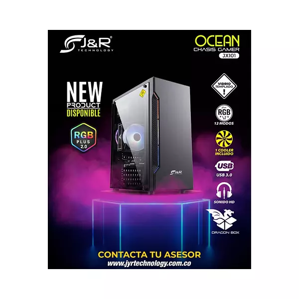 Chasis Gamer Ocean 1 Cooler Micro Atx / Atx Usb 2