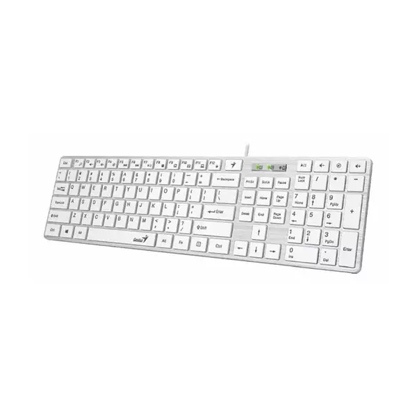 Teclado Genius Slimstar 126 Qwerty Español Color Blanco