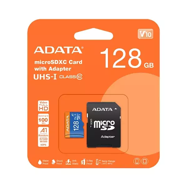 Micro Sd Con Adaptador Adata Class 10 A1 128gb