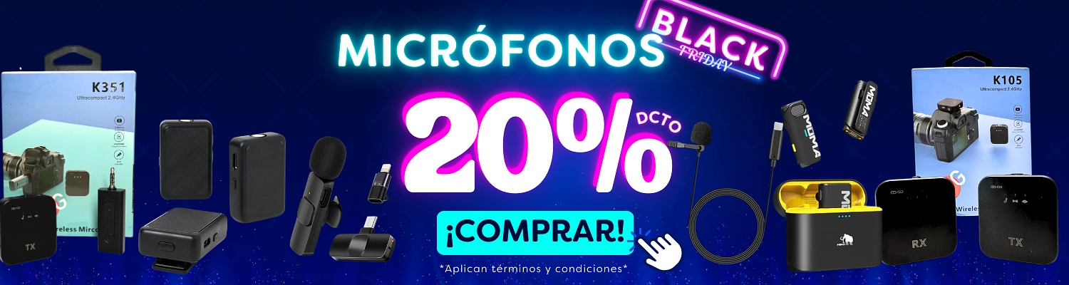 Microfono 20 % descuento black friday