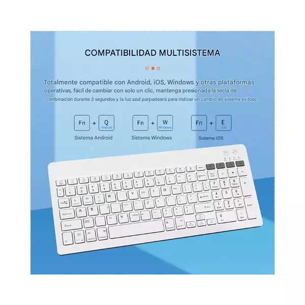 Teclado Azul Wireless