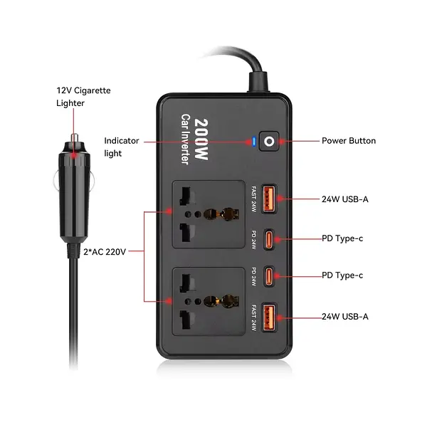 Inversor De Carro 200w