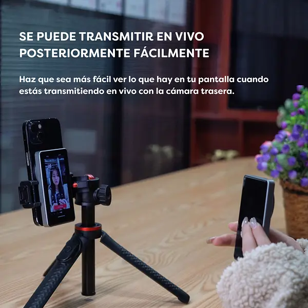 Monitor Selfie Magnético 4" Con Power Bank 1500ma