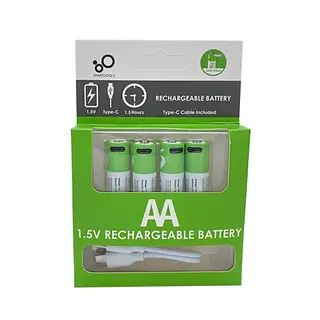 Pilas Recargables Type C 4aa