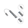 Hub 4 Puertos Usb 2.0 2 En 1 Type C+Usb