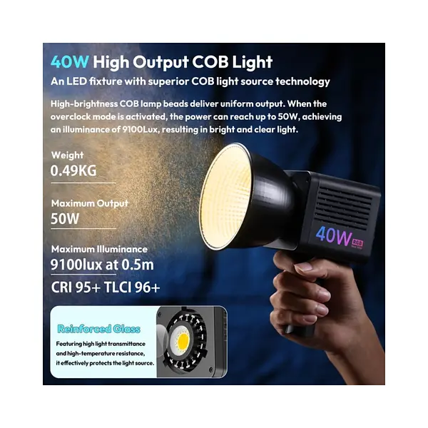 Luz Led Portátil Para Video Ulanzi Lt028 De 40 W