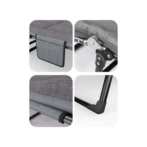 Cama Plegable Acolchada Reclinable Camping Exterior Portátil