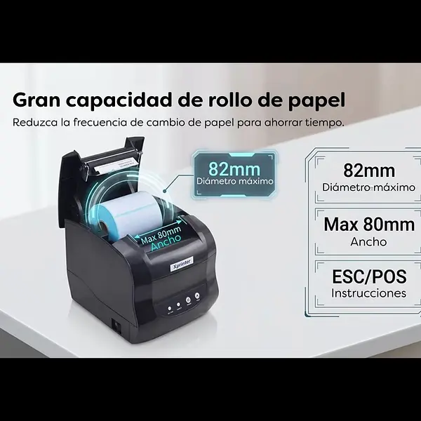 Impresora Código De Barras Y Factura Térmica Xp-365b Usb+Bt