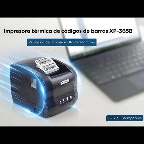 Impresora Código De Barras Y Factura Térmica Xp-365b Usb+Lan