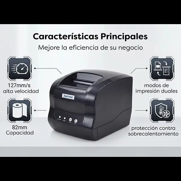 Impresora Código De Barras Y Factura Térmica Xp-365b Usb+Lan
