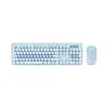 Combo Mouse Y Teclado Con Teclas Redondas Azul Inalámbrico