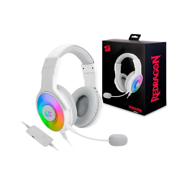 Audífono Gamer Redragon H350 Rgb Pandora White
