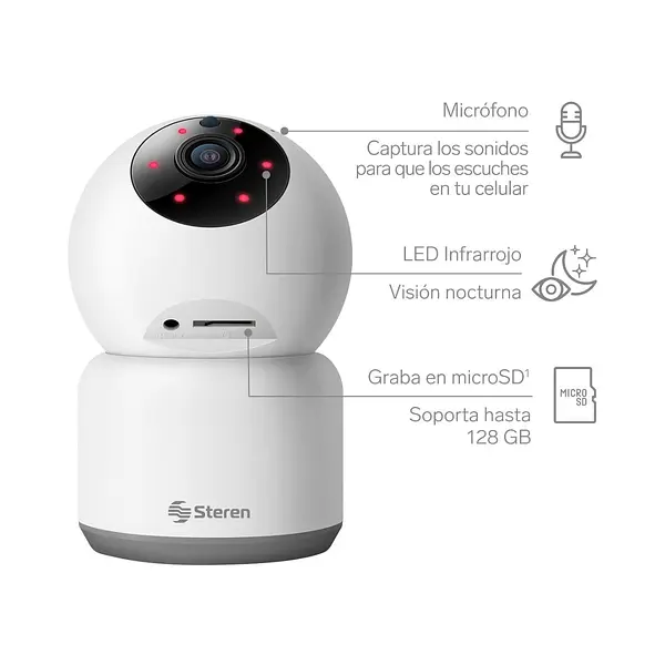 Cámara De Seguridad Wi-Fi Full Hd Robotizada