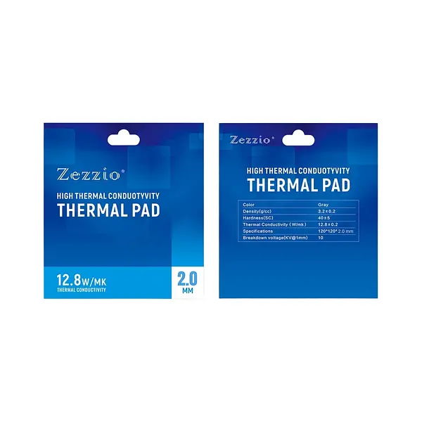 Pad Termico Zezzio Multi-Formato Para Cpu 2 Mm