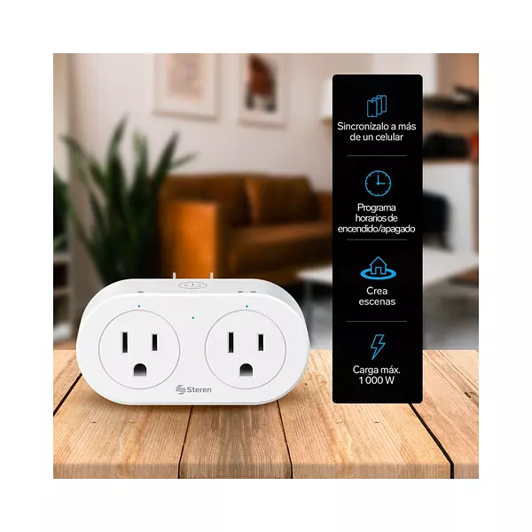 Contacto Tomacorriente Wi-Fi Doble