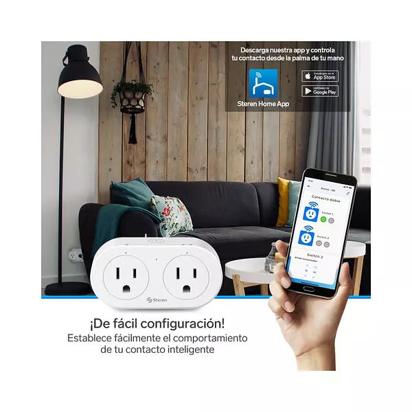 Contacto Tomacorriente Wi-Fi Doble
