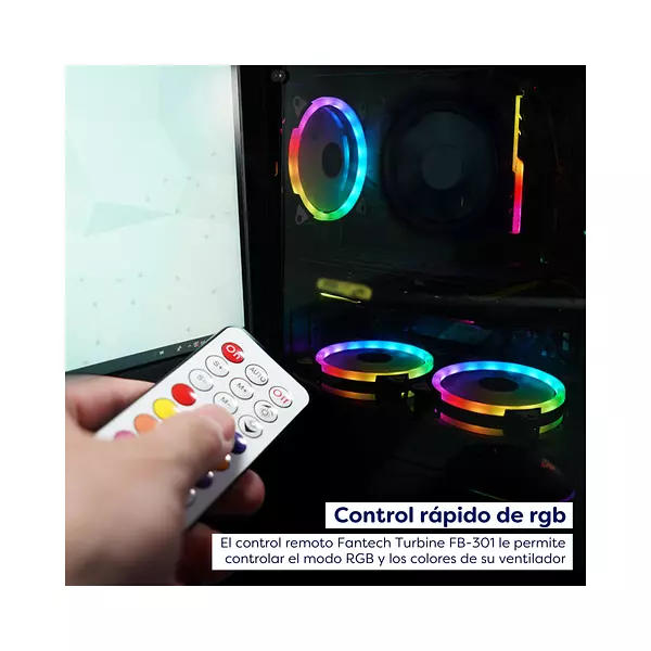 Kit De Ventiladores Fantech Turbine Fb-301 Rgb