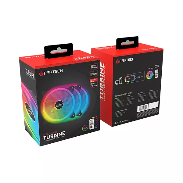 Kit De Ventiladores Fantech Turbine Fb-301 Rgb