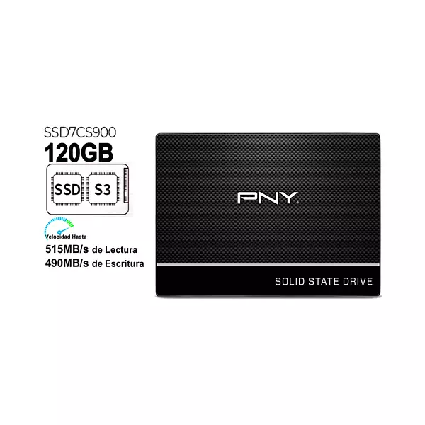 Unidad De Estado Sólido Ssd Pny Cs900 120 Gb 2,5"
