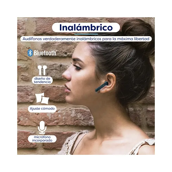 Audífonos Bluetooh Touch Trust Azul