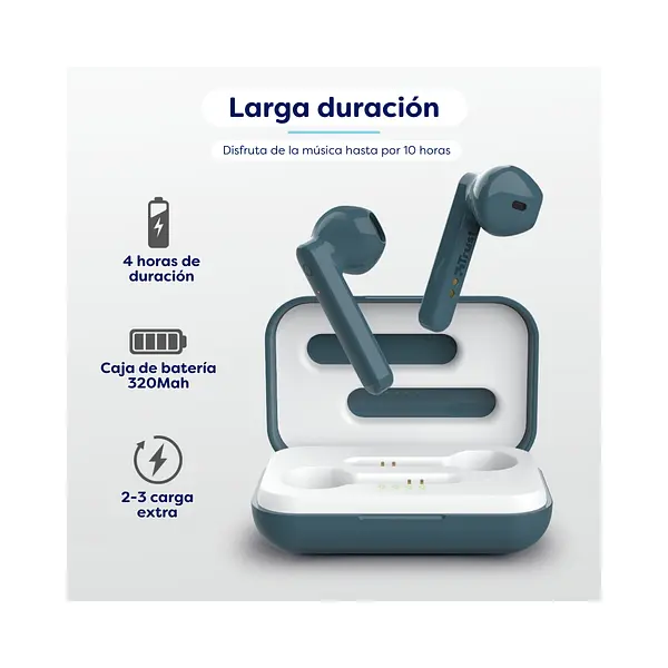 Audífonos Bluetooh Touch Trust Azul